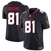 Men & Women & Youth Houston Texans #81 Jayden Higgins Navy 2025 Draft Vapor F.U.S.E. Limited Stitched Jersey,baseball caps,new era cap wholesale,wholesale hats
